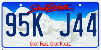 SD license plate 95KJ44