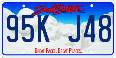 SD license plate 95KJ48
