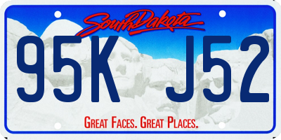 SD license plate 95KJ52