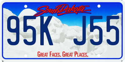 SD license plate 95KJ55