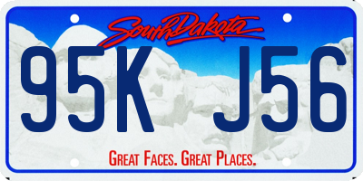 SD license plate 95KJ56