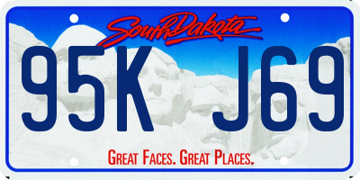 SD license plate 95KJ69