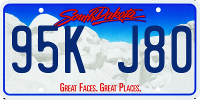 SD license plate 95KJ80