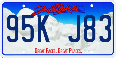 SD license plate 95KJ83