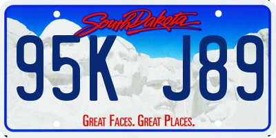 SD license plate 95KJ89
