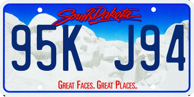 SD license plate 95KJ94