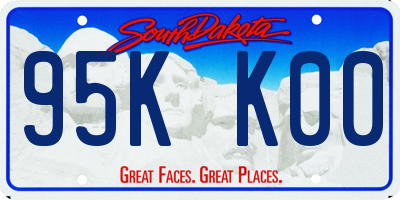 SD license plate 95KK00