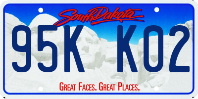 SD license plate 95KK02