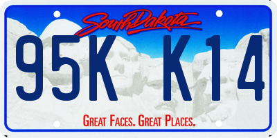SD license plate 95KK14