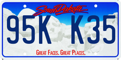 SD license plate 95KK35