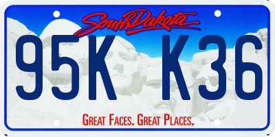 SD license plate 95KK36