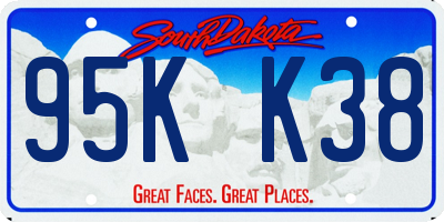 SD license plate 95KK38