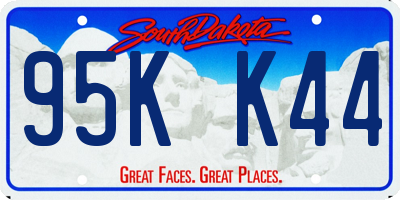 SD license plate 95KK44