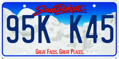 SD license plate 95KK45