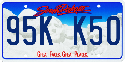 SD license plate 95KK50