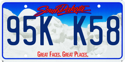 SD license plate 95KK58