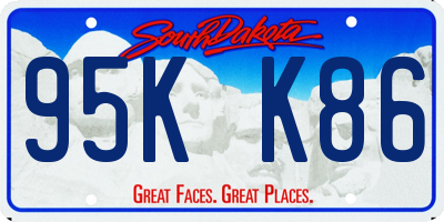 SD license plate 95KK86