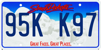 SD license plate 95KK97