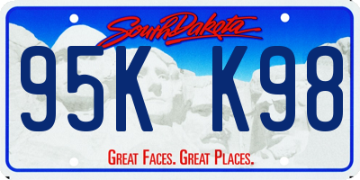 SD license plate 95KK98