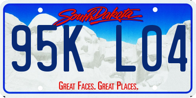 SD license plate 95KL04