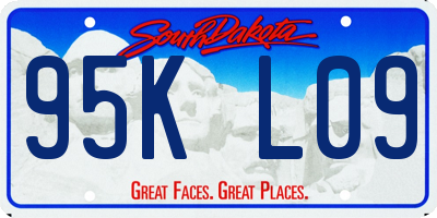 SD license plate 95KL09