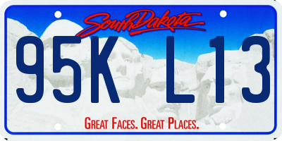 SD license plate 95KL13