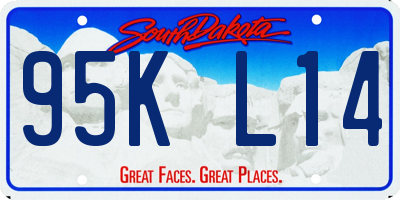 SD license plate 95KL14