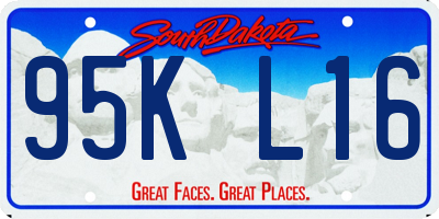 SD license plate 95KL16