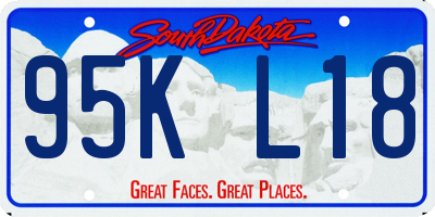 SD license plate 95KL18