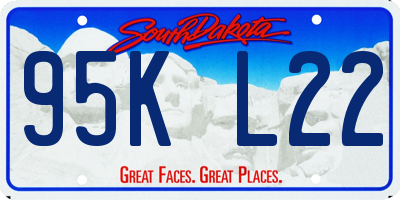 SD license plate 95KL22