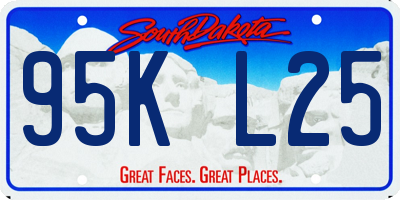 SD license plate 95KL25