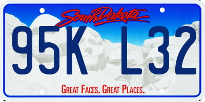 SD license plate 95KL32