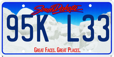 SD license plate 95KL33