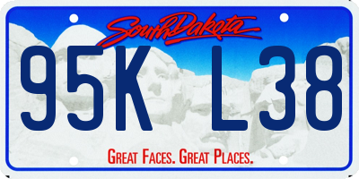 SD license plate 95KL38