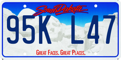 SD license plate 95KL47