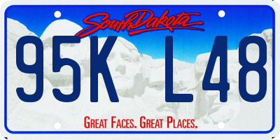 SD license plate 95KL48