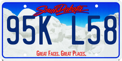 SD license plate 95KL58