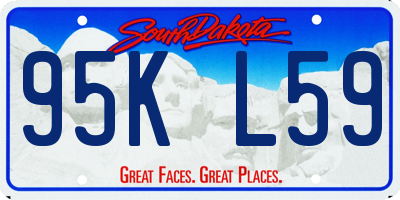 SD license plate 95KL59