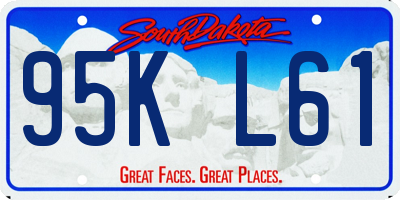 SD license plate 95KL61