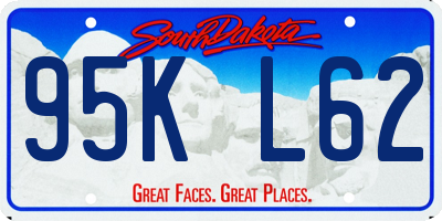 SD license plate 95KL62