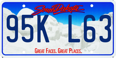 SD license plate 95KL63
