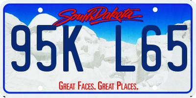 SD license plate 95KL65