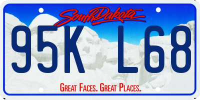 SD license plate 95KL68