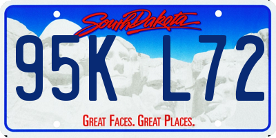 SD license plate 95KL72