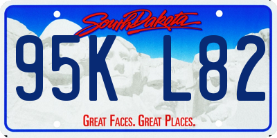 SD license plate 95KL82