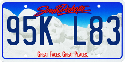 SD license plate 95KL83