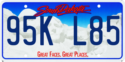 SD license plate 95KL85