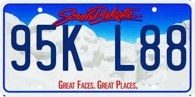 SD license plate 95KL88