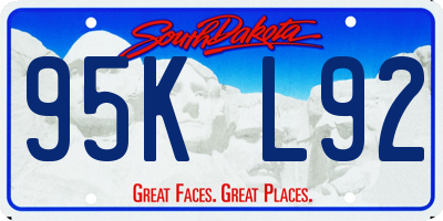 SD license plate 95KL92