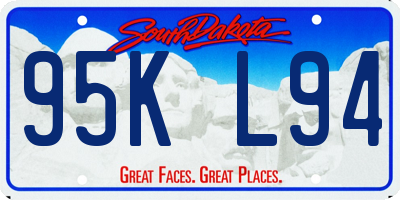 SD license plate 95KL94